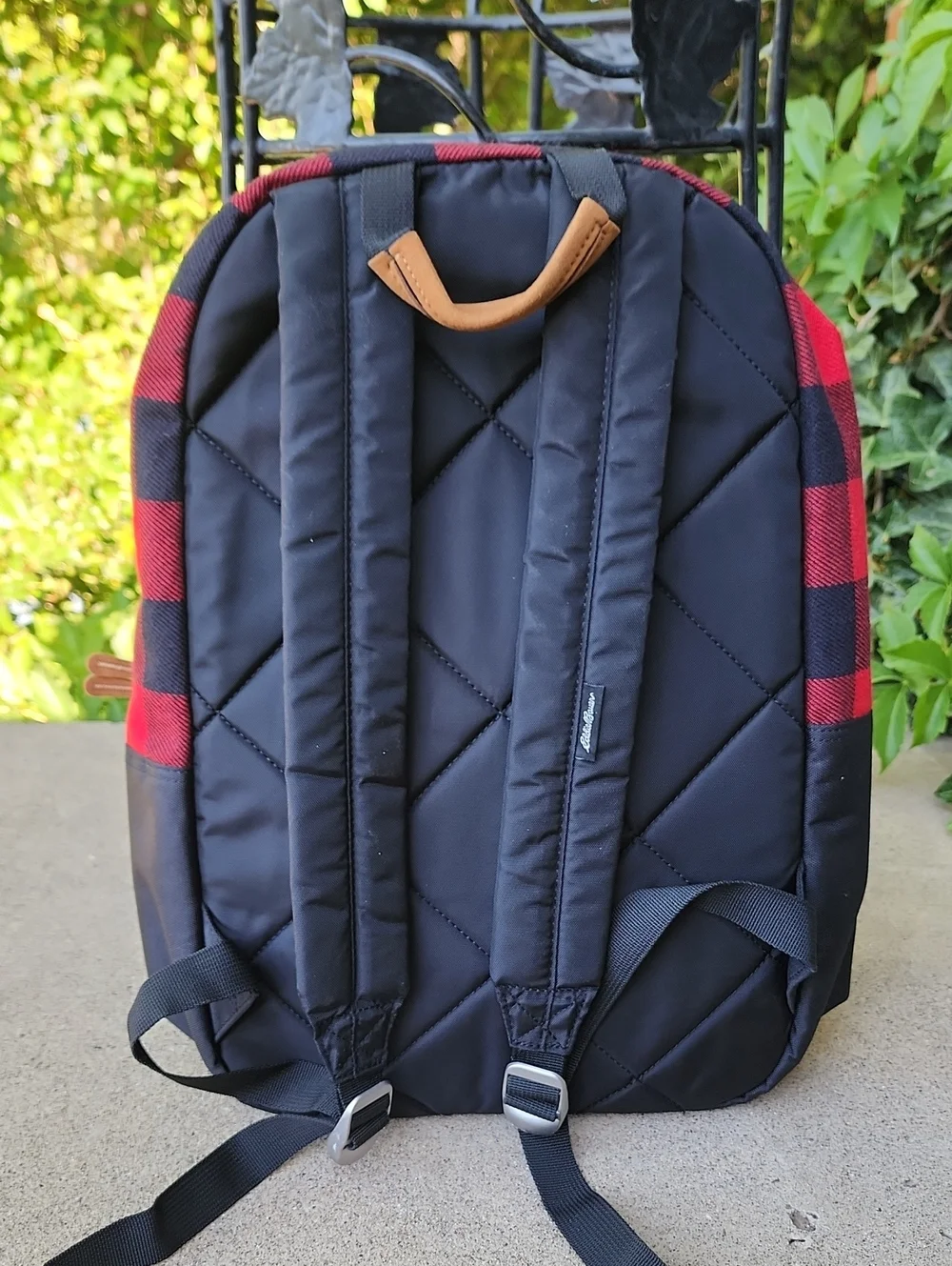 NWOT Eddie Bauer Red and Black Buffalo Plaid Backpack